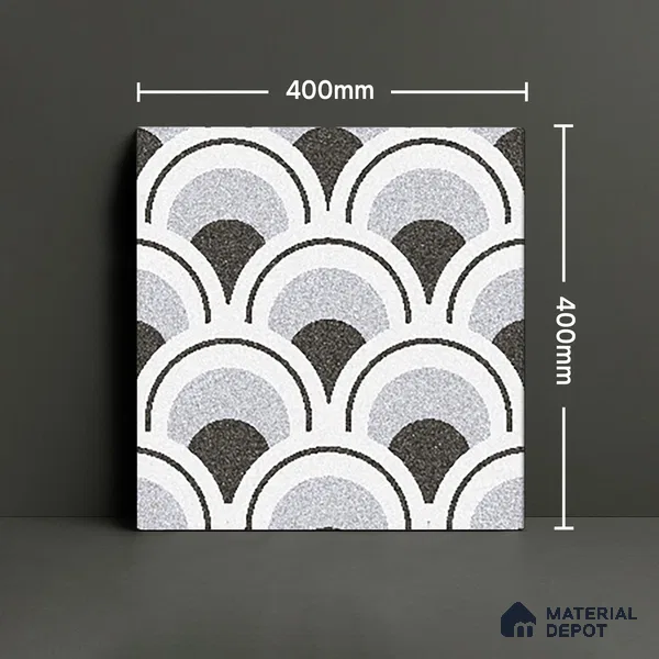 Parking Patterned Floor Tile TL 08201 DC-29 16 inch x 16 inch | Vitrified Anti Skid Matte Finish Heavy Duty Tile - 12 mm | Suitable For High Traffic Areas, Parking, Balcony | Pattern Alignment May Vary | 2-3 mm Spacer is Mandatory