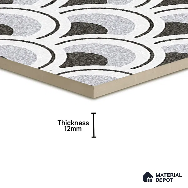 Parking Patterned Floor Tile TL 08201 DC-29 16 inch x 16 inch | Vitrified Anti Skid Matte Finish Heavy Duty Tile - 12 mm | Suitable For High Traffic Areas, Parking, Balcony | Pattern Alignment May Vary | 2-3 mm Spacer is Mandatory