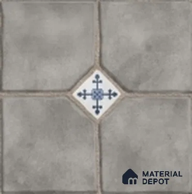 Parking Stone Floor Tile TL 08192 B Castle Gris 16 inch x 16 inch | Vitrified Anti Skid Matte Finish Heavy Duty Tile - 12 mm | Suitable For High Traffic Areas, Parking, Balcony | Pattern Alignment May Vary | 2-3 mm Spacer is Mandatory