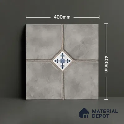 Parking Stone Floor Tile TL 08192 B Castle Gris 16 inch x 16 inch | Vitrified Anti Skid Matte Finish Heavy Duty Tile - 12 mm | Suitable For High Traffic Areas, Parking, Balcony | Pattern Alignment May Vary | 2-3 mm Spacer is Mandatory
