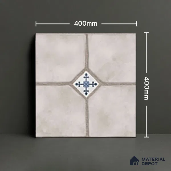 Parking Stone Floor Tile TL 08192 C Castle Ice 16 inch x 16 inch | Vitrified Anti Skid Matte Finish Heavy Duty Tile - 12 mm | Suitable For High Traffic Areas, Parking, Balcony | Pattern Alignment May Vary | 2-3 mm Spacer is Mandatory (Sample)