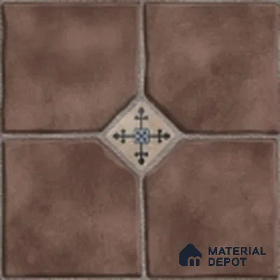 Parking Stone Floor Tile TL 08192 D Castle Moka 16 inch x 16 inch | Vitrified Anti Skid Matte Finish Heavy Duty Tile - 12 mm | Suitable For High Traffic Areas, Parking, Balcony | Pattern Alignment May Vary | 2-3 mm Spacer is Mandatory