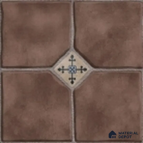 Parking Stone Floor Tile TL 08192 D Castle Moka 16 inch x 16 inch | Vitrified Anti Skid Matte Finish Heavy Duty Tile - 12 mm | Suitable For High Traffic Areas, Parking, Balcony | Pattern Alignment May Vary | 2-3 mm Spacer is Mandatory