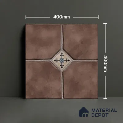 Parking Stone Floor Tile TL 08192 D Castle Moka 16 inch x 16 inch | Vitrified Anti Skid Matte Finish Heavy Duty Tile - 12 mm | Suitable For High Traffic Areas, Parking, Balcony | Pattern Alignment May Vary | 2-3 mm Spacer is Mandatory