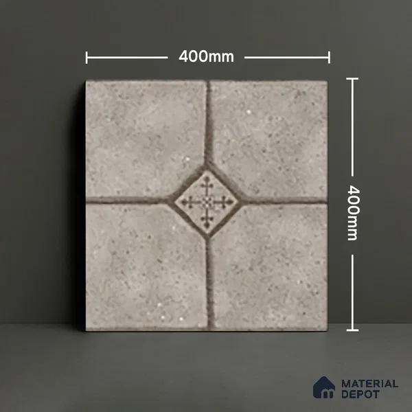 Parking Stone Floor Tile TL 08192 E Castle Terrazo 16 inch x 16 inch | Vitrified Anti Skid Matte Finish Heavy Duty Tile - 12 mm | Suitable For High Traffic Areas, Parking, Balcony | Pattern Alignment May Vary | 2-3 mm Spacer is Mandatory