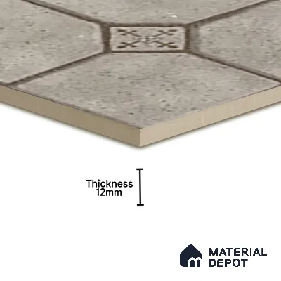 Parking Stone Floor Tile TL 08192 E Castle Terrazo 16 inch x 16 inch | Vitrified Anti Skid Matte Finish Heavy Duty Tile - 12 mm | Suitable For High Traffic Areas, Parking, Balcony | Pattern Alignment May Vary | 2-3 mm Spacer is Mandatory