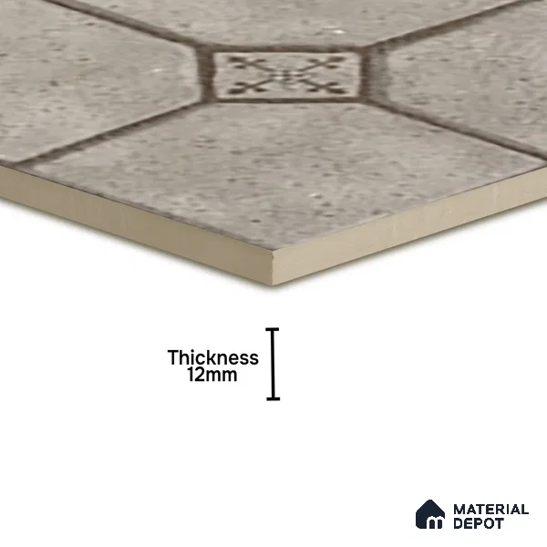 Parking Stone Floor Tile TL 08192 E Castle Terrazo 16 inch x 16 inch | Vitrified Anti Skid Matte Finish Heavy Duty Tile - 12 mm | Suitable For High Traffic Areas, Parking, Balcony | Pattern Alignment May Vary | 2-3 mm Spacer is Mandatory