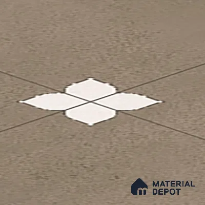 Parking Moroccan Floor Tile TL 08205 E Bloom Verde 16 inch x 16 inch | Vitrified Anti Slip Matte Finish Heavy Duty Tile - 12 mm | Suitable For Bathroom, Parking, Balcony | Pattern Alignment May Vary | 2-3 mm Spacer is Mandatory