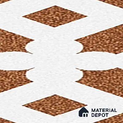 Parking Patterned Floor Tile TL 08198 DC-24 16 inch x 16 inch | Vitrified Anti Skid Matte Finish Heavy Duty Tile - 12 mm | Suitable For High Traffic Areas, Parking, Balcony | Pattern Alignment May Vary | 2-3 mm Spacer is Mandatory