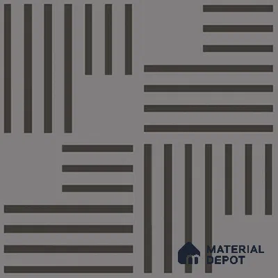 Parking Patterned Floor Tile TL 08200 B DC-28 16 inch x 16 inch | Vitrified Anti Skid Matte Finish Heavy Duty Tile - 12 mm | Suitable For High Traffic Areas, Parking, Balcony | Pattern Alignment May Vary | 2-3 mm Spacer is Mandatory