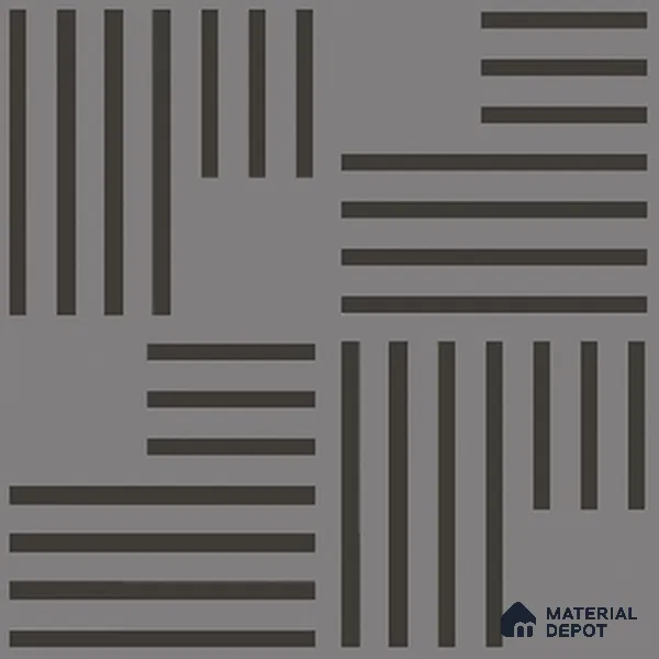Parking Patterned Floor Tile TL 08200 B DC-28 16 inch x 16 inch | Vitrified Anti Skid Matte Finish Heavy Duty Tile - 12 mm | Suitable For High Traffic Areas, Parking, Balcony | Pattern Alignment May Vary | 2-3 mm Spacer is Mandatory