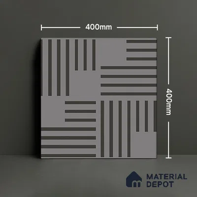 Parking Patterned Floor Tile TL 08200 B DC-28 16 inch x 16 inch | Vitrified Anti Skid Matte Finish Heavy Duty Tile - 12 mm | Suitable For High Traffic Areas, Parking, Balcony | Pattern Alignment May Vary | 2-3 mm Spacer is Mandatory
