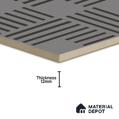 Parking Patterned Floor Tile TL 08200 B DC-28 16 inch x 16 inch | Vitrified Anti Skid Matte Finish Heavy Duty Tile - 12 mm | Suitable For High Traffic Areas, Parking, Balcony | Pattern Alignment May Vary | 2-3 mm Spacer is Mandatory