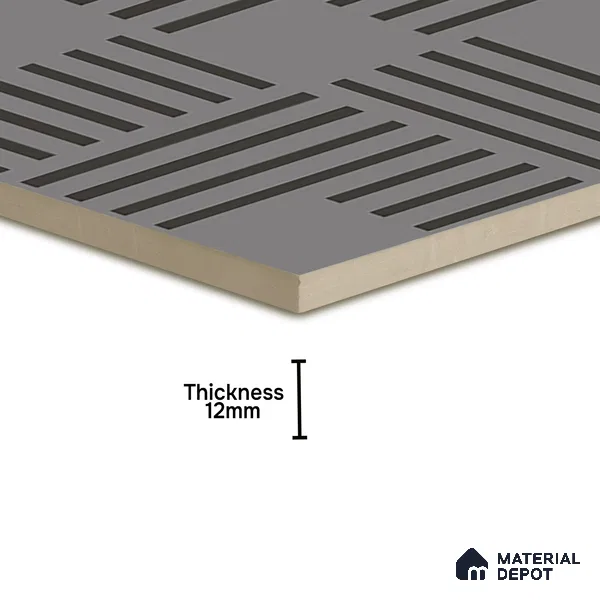 Parking Patterned Floor Tile TL 08200 B DC-28 16 inch x 16 inch | Vitrified Anti Skid Matte Finish Heavy Duty Tile - 12 mm | Suitable For High Traffic Areas, Parking, Balcony | Pattern Alignment May Vary | 2-3 mm Spacer is Mandatory