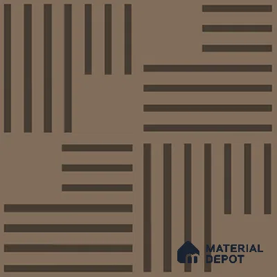 Parking Patterned Floor Tile TL 08200 DC-27 16 inch x 16 inch | Vitrified Anti Skid Matte Finish Heavy Duty Tile - 12 mm | Suitable For High Traffic Areas, Parking, Bathroom | Pattern Alignment May Vary | 2-3 mm Spacer is Mandatory