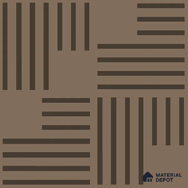 Parking Patterned Floor Tile TL 08200 DC-27 16 inch x 16 inch | Vitrified Anti Skid Matte Finish Heavy Duty Tile - 12 mm | Suitable For High Traffic Areas, Parking, Bathroom | Pattern Alignment May Vary | 2-3 mm Spacer is Mandatory