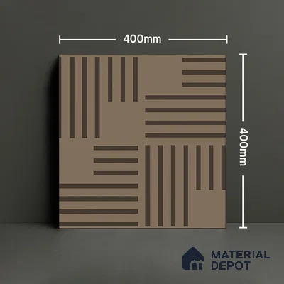 Parking Patterned Floor Tile TL 08200 DC-27 16 inch x 16 inch | Vitrified Anti Skid Matte Finish Heavy Duty Tile - 12 mm | Suitable For High Traffic Areas, Parking, Bathroom | Pattern Alignment May Vary | 2-3 mm Spacer is Mandatory
