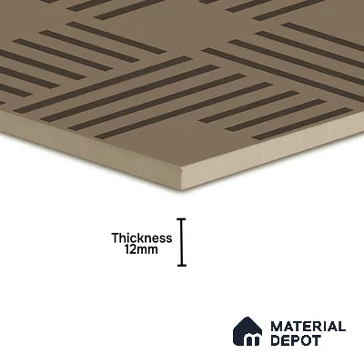 Parking Patterned Floor Tile TL 08200 DC-27 16 inch x 16 inch | Vitrified Anti Skid Matte Finish Heavy Duty Tile - 12 mm | Suitable For High Traffic Areas, Parking, Bathroom | Pattern Alignment May Vary | 2-3 mm Spacer is Mandatory