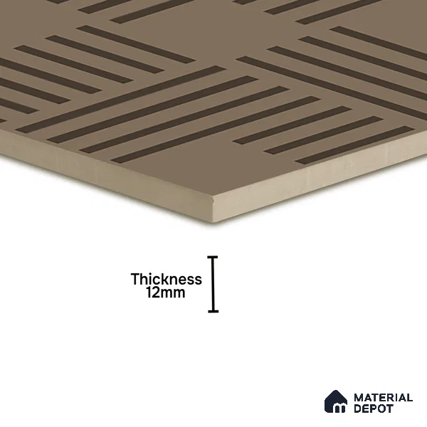 Parking Patterned Floor Tile TL 08200 DC-27 16 inch x 16 inch | Vitrified Anti Skid Matte Finish Heavy Duty Tile - 12 mm | Suitable For High Traffic Areas, Parking, Bathroom | Pattern Alignment May Vary | 2-3 mm Spacer is Mandatory
