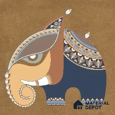Parking Patterned Floor Tile TL 08206 B Kottai Cafe Decor 16 inch x 16 inch | Vitrified Anti Slip Matte Finish Heavy Duty Tile - 12 mm | Suitable For High Traffic Areas, Parking, Balcony | Pattern Alignment May Vary | 2-3 mm Spacer is Mandatory