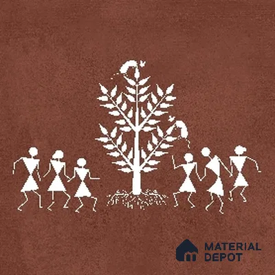 Parking Patterned Floor Tile TL 08206 D Kottai Cotto Decor 16 inch x 16 inch | Vitrified Anti Slip Matte Finish Heavy Duty Tile - 12 mm | Suitable For High Traffic Areas, Parking, Balcony | Pattern Alignment May Vary | 2-3 mm Spacer is Mandatory