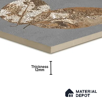 Parking Patterned Floor Tile TL 08206 F Kottai Gris Decor 16 inch x 16 inch | Vitrified Anti Slip Matte Finish Heavy Duty Tile - 12 mm | Suitable For High Traffic Areas, Parking, Balcony | Pattern Alignment May Vary | 2-3 mm Spacer is Mandatory