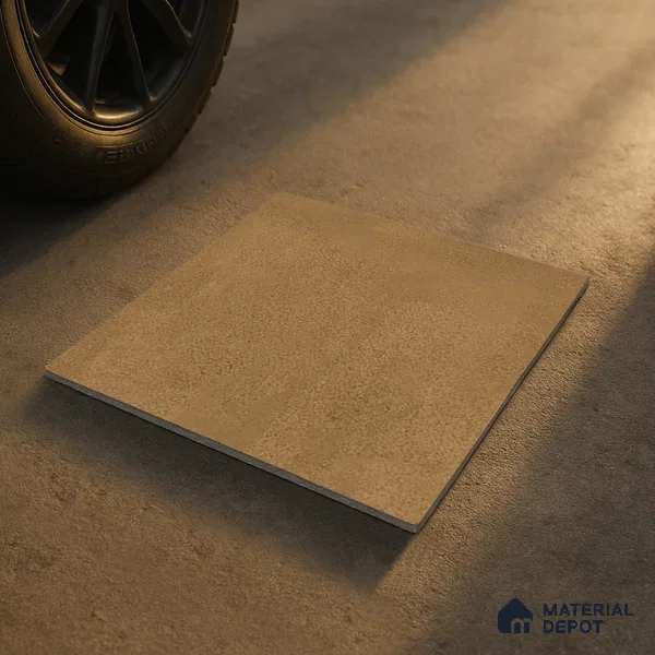 Parking Stone Floor Tile TL 08206 Kottai Cafe 16 inch x 16 inch | Vitrified Anti Slip Matte Finish Heavy Duty Tile - 12 mm | Suitable For High Traffic Areas, Parking, Balcony | Pattern Alignment May Vary | 2-3 mm Spacer is Mandatory