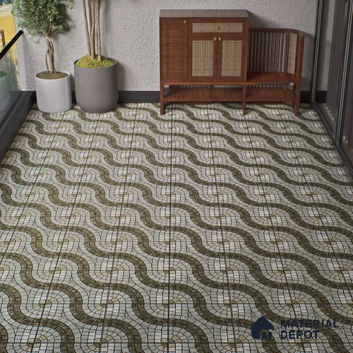 Parking Stone Floor Tile TL 08211 Stratos 16 inch x 16 inch | Vitrified Anti Slip Matte Finish Heavy Duty Tile - 12 mm | Suitable For High Traffic Areas, Parking, Balcony | Pattern Alignment May Vary | 2-3 mm Spacer is Mandatory