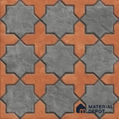Parking Stone Wall & Floor Tile TL 08208 B Raven Nero 16 inch x 16 inch | Vitrified Anti Slip Matte Finish Heavy Duty Tile - 12 mm | Suitable For High Traffic Areas, Parking, Balcony | Pattern Alignment May Vary | 2-3 mm Spacer is Mandatory