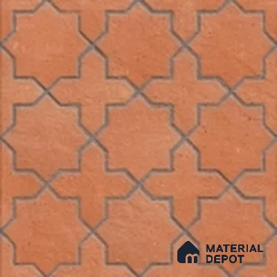 Parking Stone Floor Tile TL 08208 Raven Cotto 16 inch x 16 inch | Vitrified Anti Slip Matte Finish Heavy Duty Tile - 12 mm | Suitable For High Traffic Areas, Parking, Balcony | Pattern Alignment May Vary | 2-3 mm Spacer is Mandatory