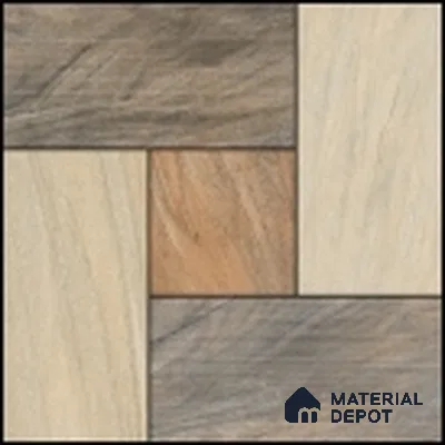 Parking Stone Floor Tile TL 08209 Sand Stone 16 inch x 16 inch | Vitrified Anti Slip Matte Finish Heavy Duty Tile - 12 mm | Suitable For High Traffic Areas, Parking, Balcony | Pattern Alignment May Vary | 2-3 mm Spacer is Mandatory