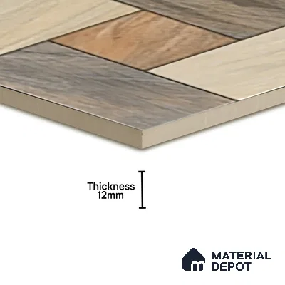 Parking Stone Floor Tile TL 08209 Sand Stone 16 inch x 16 inch | Vitrified Anti Slip Matte Finish Heavy Duty Tile - 12 mm | Suitable For High Traffic Areas, Parking, Balcony | Pattern Alignment May Vary | 2-3 mm Spacer is Mandatory