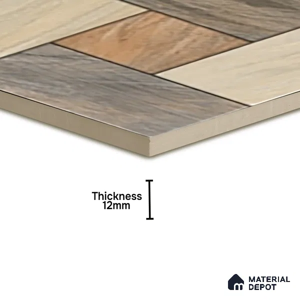Parking Stone Floor Tile TL 08209 Sand Stone 16 inch x 16 inch | Vitrified Anti Slip Matte Finish Heavy Duty Tile - 12 mm | Suitable For High Traffic Areas, Parking, Balcony | Pattern Alignment May Vary | 2-3 mm Spacer is Mandatory