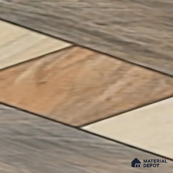 Parking Stone Floor Tile TL 08209 Sand Stone 16 inch x 16 inch | Vitrified Anti Slip Matte Finish Heavy Duty Tile - 12 mm | Suitable For High Traffic Areas, Parking, Balcony | Pattern Alignment May Vary | 2-3 mm Spacer is Mandatory