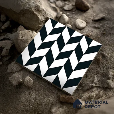 Parking Moroccan Floor Tile TL 08193 CH-5 16 inch x 16 inch | Vitrified Anti Skid Matte Finish Heavy Duty Tile - 12 mm | Suitable For Bathroom, Parking, Balcony | Pattern Alignment May Vary | 2-3 mm Spacer is Mandatory