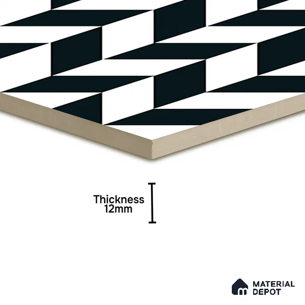 Parking Moroccan Floor Tile TL 08193 CH-5 16 inch x 16 inch | Vitrified Anti Skid Matte Finish Heavy Duty Tile - 12 mm | Suitable For Bathroom, Parking, Balcony | Pattern Alignment May Vary | 2-3 mm Spacer is Mandatory