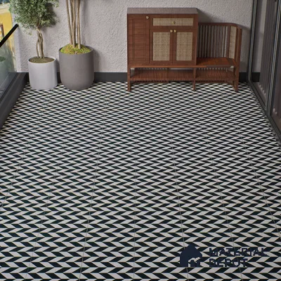 Parking Moroccan Floor Tile TL 08193 CH-5 16 inch x 16 inch | Vitrified Anti Skid Matte Finish Heavy Duty Tile - 12 mm | Suitable For Bathroom, Parking, Balcony | Pattern Alignment May Vary | 2-3 mm Spacer is Mandatory