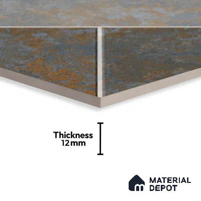 Budget Friendly Stone Look Value for Money Parking Alpine Smoulder Floor Tile 16 x 16 inch | TL 08548 | Vitrified Matte Finish Tile - 12 mm | Suitable For Parking, Outdoor, Balcony & Terrace | Pattern Alignment May Vary | 2-3 mm Spacer is Mandatory