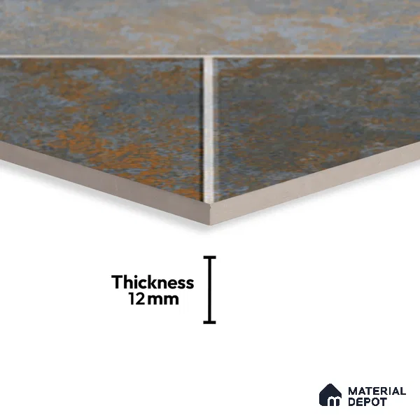 Budget Friendly Stone Look Value for Money Parking Alpine Smoulder Floor Tile 16 x 16 inch | TL 08548 | Vitrified Matte Finish Tile - 12 mm | Suitable For Parking, Outdoor, Balcony & Terrace | Pattern Alignment May Vary | 2-3 mm Spacer is Mandatory