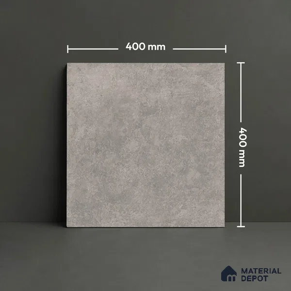 Budget Friendly Stone Look Value for Money Parking Greywood Echo Floor Tile 16 x 16 inch | TL 08547 | Vitrified Matte Finish Tile - 12 mm | Suitable For Parking, Outdoor, Balcony & Terrace | Pattern Alignment May Vary | 2-3 mm Spacer is Mandatory