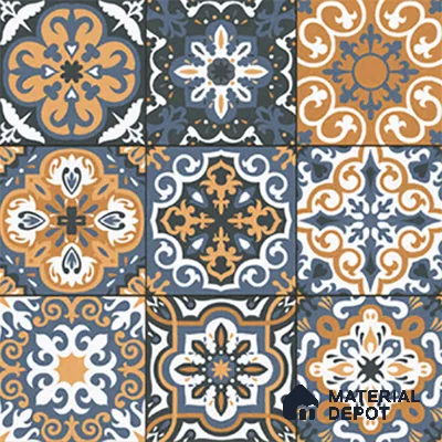 Budget Friendly Moroccan Look Value for Money Parking Sepia Terrain Floor Tile 16 x 16 inch | TL 08552 | Vitrified Matte Finish Tile - 12 mm | Suitable For Parking, Outdoor, Balcony & Terrace | Pattern Alignment May Vary | 2-3 mm Spacer is Mandatory