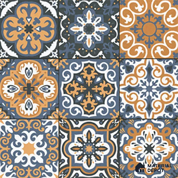 Budget Friendly Moroccan Look Value for Money Parking Sepia Terrain Floor Tile 16 x 16 inch | TL 08552 | Vitrified Matte Finish Tile - 12 mm | Suitable For Parking, Outdoor, Balcony & Terrace | Pattern Alignment May Vary | 2-3 mm Spacer is Mandatory