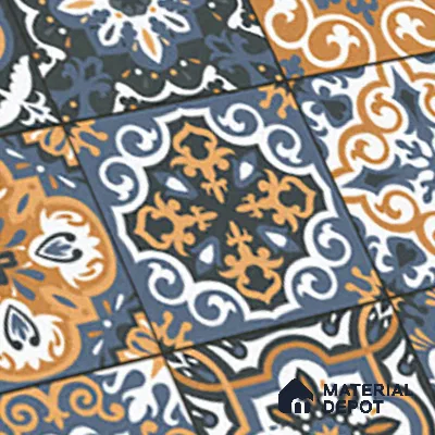Budget Friendly Moroccan Look Value for Money Parking Sepia Terrain Floor Tile 16 x 16 inch | TL 08552 | Vitrified Matte Finish Tile - 12 mm | Suitable For Parking, Outdoor, Balcony & Terrace | Pattern Alignment May Vary | 2-3 mm Spacer is Mandatory