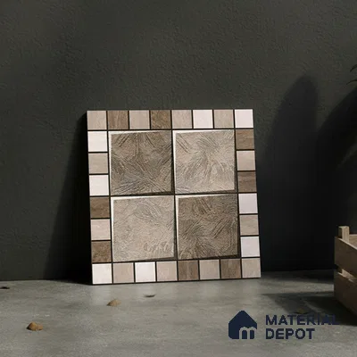 Budget Friendly Patterned Look Value for Money Parking Sienna Frost Floor Tile 16 x 16 inch | TL 08545 | Vitrified Matte Finish Tile - 12 mm | Suitable For Parking, Outdoor, Balcony & Terrace | Pattern Alignment May Vary | 2-3 mm Spacer is Mandatory