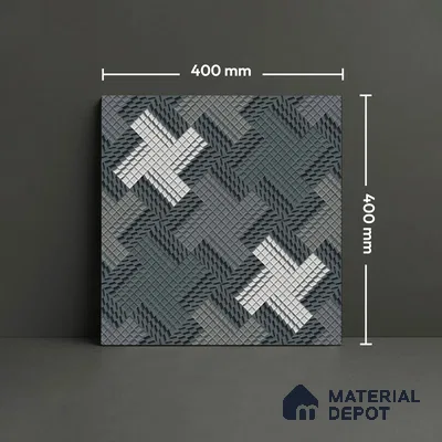 Budget Friendly Patterned Look Value for Money Parking Arctic Drift Floor Tile 16 x 16 inch | TL 08549 | Vitrified Matte Finish Tile - 12 mm | Suitable For Parking, Outdoor, Balcony & Terrace | Pattern Alignment May Vary | 2-3 mm Spacer is Mandatory