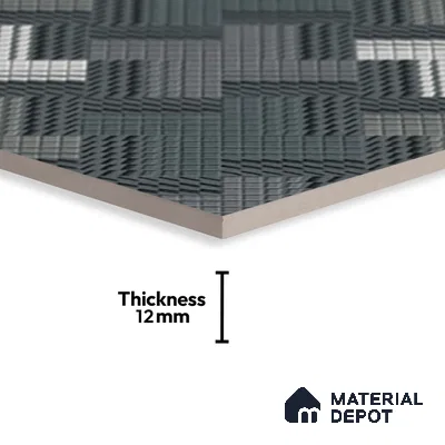 Budget Friendly Patterned Look Value for Money Parking Arctic Drift Floor Tile 16 x 16 inch | TL 08549 | Vitrified Matte Finish Tile - 12 mm | Suitable For Parking, Outdoor, Balcony & Terrace | Pattern Alignment May Vary | 2-3 mm Spacer is Mandatory