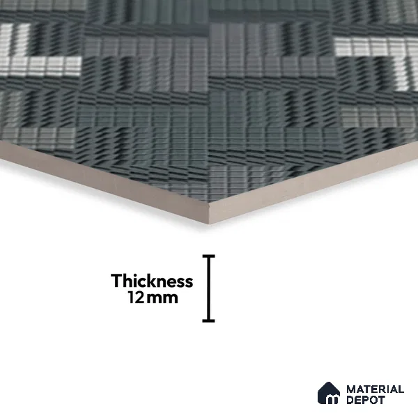 Budget Friendly Patterned Look Value for Money Parking Arctic Drift Floor Tile 16 x 16 inch | TL 08549 | Vitrified Matte Finish Tile - 12 mm | Suitable For Parking, Outdoor, Balcony & Terrace | Pattern Alignment May Vary | 2-3 mm Spacer is Mandatory