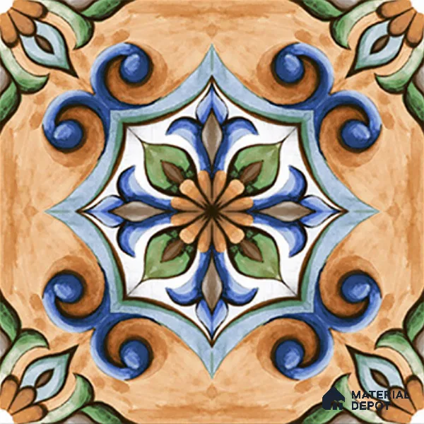 Budget Friendly Moroccan Look Value for Money Parking Tarmac Cloud Floor Tile 16 x 16 inch | TL 08553 | Vitrified Matte Finish Tile - 12 mm | Suitable For Parking, Outdoor, Balcony & Terrace | Pattern Alignment May Vary | 2-3 mm Spacer is Mandatory