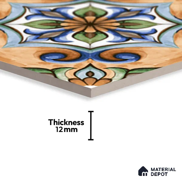 Budget Friendly Moroccan Look Value for Money Parking Tarmac Cloud Floor Tile 16 x 16 inch | TL 08553 | Vitrified Matte Finish Tile - 12 mm | Suitable For Parking, Outdoor, Balcony & Terrace | Pattern Alignment May Vary | 2-3 mm Spacer is Mandatory