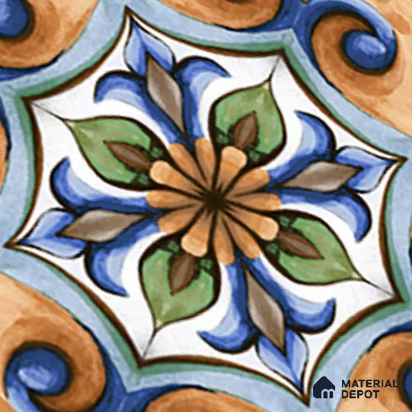 Budget Friendly Moroccan Look Value for Money Parking Tarmac Cloud Floor Tile 16 x 16 inch | TL 08553 | Vitrified Matte Finish Tile - 12 mm | Suitable For Parking, Outdoor, Balcony & Terrace | Pattern Alignment May Vary | 2-3 mm Spacer is Mandatory